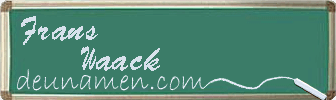 Frans Waack Visitenkarte